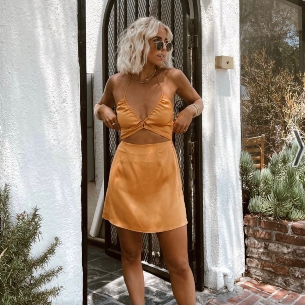 NWT 12th Tribe Satin Mini Dress